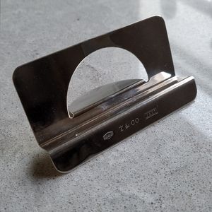 Tiffany & Co 1837 Sterling Silver Business Card Holder for desk